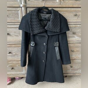 Mackage Wool & Cashmere Coat with leather trim